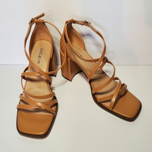 Francesca's Indigo Rd. 'Archar' Strappy Block Heels - US Women's Size 8M - Picture 2 of 7